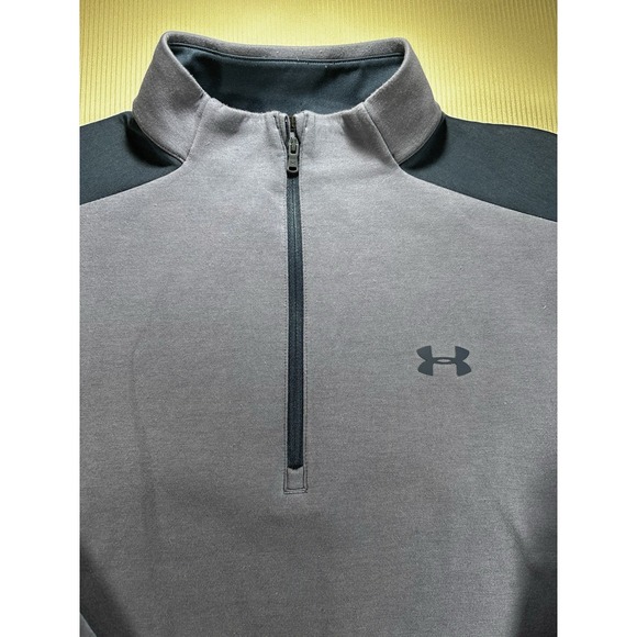 Under Armour Golf Storm Playoff 1/2 Zip Pullover Men's Gray/Black Sz Medium - Picture 2 of 12